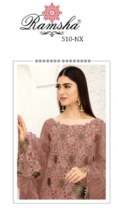 R 510 Nx By Ramsha Embroidery Pakistani Suit Collection